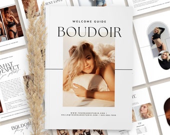 Boudoir Photography Welcome Guide: Magazine Template (CANVA)