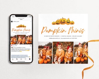 Pumpkin Patch Mini Session Template: Fall Photography (PSD)