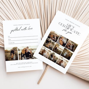 Photography Gift Certificate Template, Photographer Gift Card, Photo session Gift Card, Photography Voucher, CANVA Template