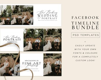 Paquete de plantillas de portada para Facebook con temática de fotografía (PSD)