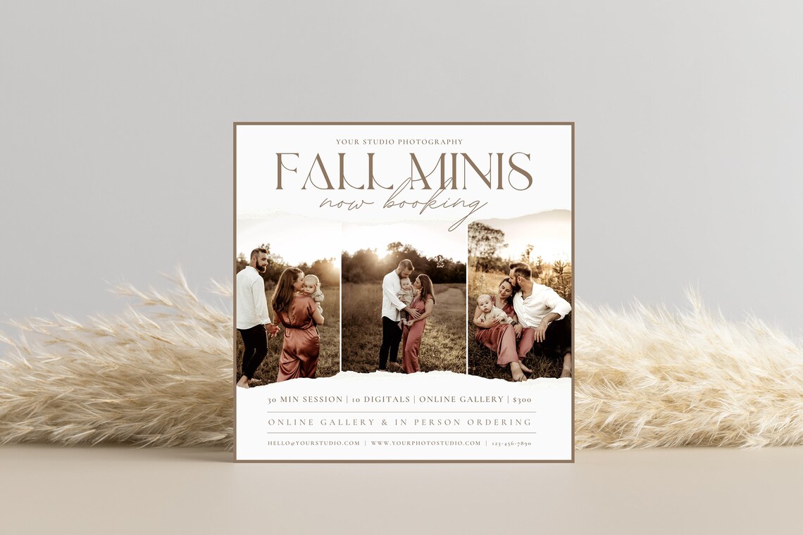 Fall Mini Session Template: Photography Marketing (CANVA) - Etsy