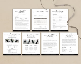 Pakiet formularzy dla firm fotograficznych: umowa, faktura, zgoda na wykorzystanie wizerunku (PDF i Photoshop)