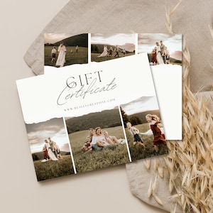Fotografie Geschenkgutschein Vorlage, Foto Geschenkkarte, Fotografie Geschenkkarte, CANVA bearbeitbare Vorlage, druckbarer Gutschein