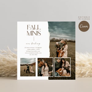 Fall Mini Session Template, Autumn Mini Session, Social Media ...