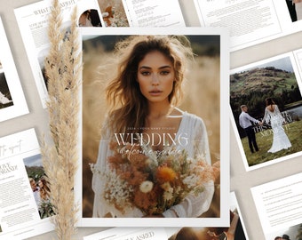 Boho Wedding Photography Welcome Guide: CANVA Template