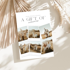 Photography Gift Certificate Template, Photographer Gift Card, Photo session Gift Card, Photography Voucher, CANVA Template