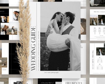 CANVA Wedding Photography Pricing Guide Template: Photographer Welcome Magazine (Digital Download)