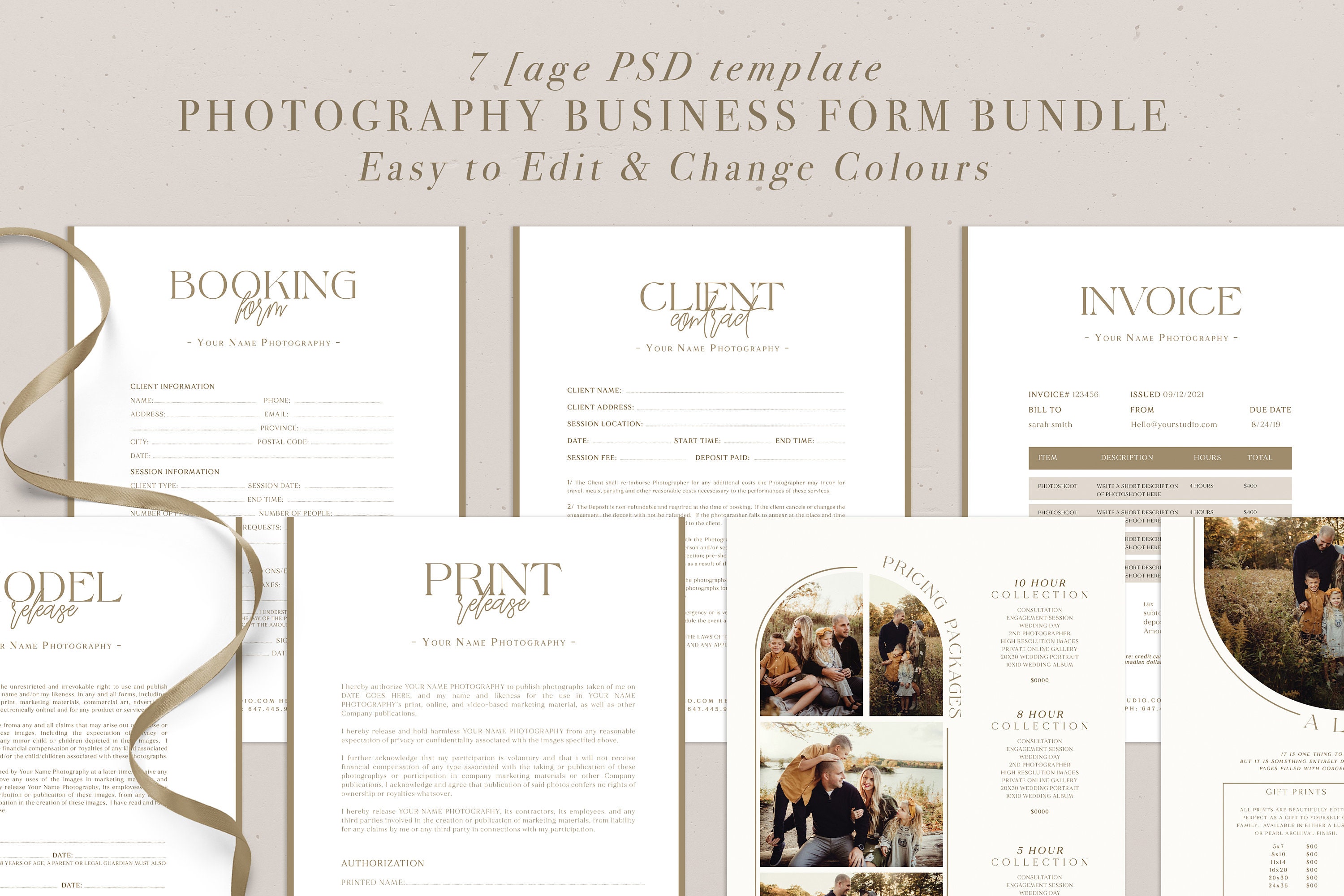Photography Business Forms Templates