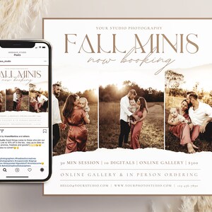 Fall Mini Session Template: Photography Marketing (CANVA) - Etsy