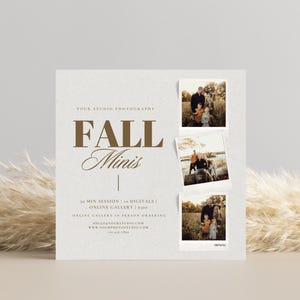 Fall Mini Session Template - Autumn Mini Session Template - Photography Marketing - Fall Minis - CANVA template - Mini Sessions template