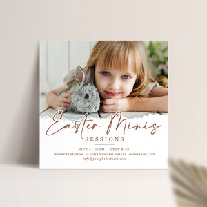 Easter Mini Session Template, Photography Minis, Easter Marketing Board, Easter minis, Spring Mini Sessions, PHOTOSHOP TEMPLATE image 3
