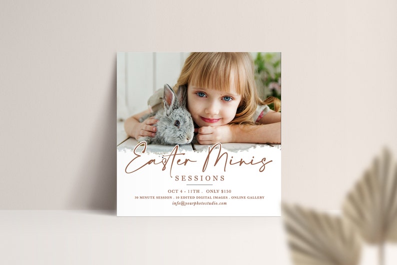 Easter Mini Session Template, Photography Minis, Easter Marketing Board, Easter minis, Spring Mini Sessions, PHOTOSHOP TEMPLATE image 3