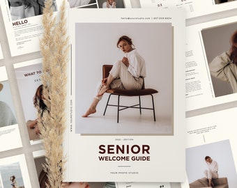 Senior Photography Welcome Guide: Magazine Template (Photoshop)