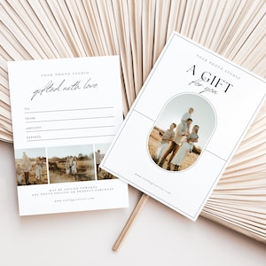 Photography Gift Certificate Template, Photographer Gift Card, Photo session Gift Card, Photography Voucher, CANVA Template