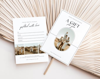 Photography Gift Certificate Template: Modern Boho CANVA Design