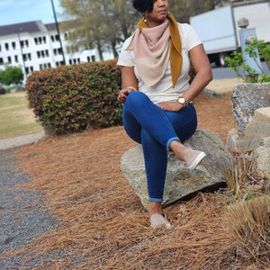 TUNISIAN CROCHET PATTERN: Neapolitan Triangle Scarf | Tunisian Crochet | Asymmetrical Scarf | Easy Crochet