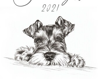 Schnauzer Calendar Etsy