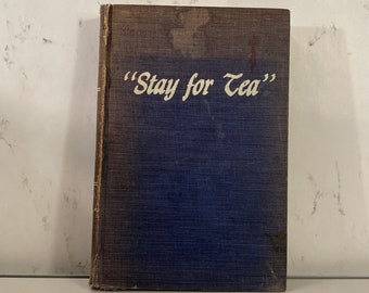 1941 Stay For Tea Cook Book, Favorite Recipes Compiled by the University of Kentucky Woman's Club, Hard Cover Hard Back Book, Free Shipping
