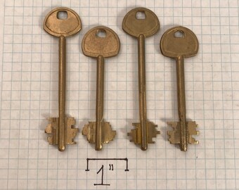 Vintage Skeleton Keys (lot of 4), Antique Metal Skeleton Keys, Russian Federation Keys, Maker Supplies, Steampunk Supply, Free Shipping
