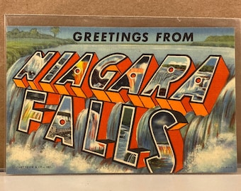 10 Old Niagara Falls Postcards, Old Souvenir Post Cards, Variety of Tourist Ephemera, Maid of the Mist, Free Shipping