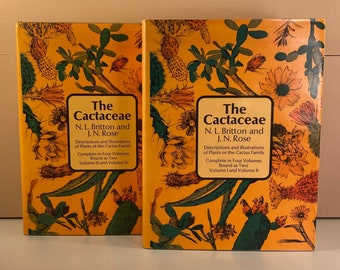 1963 The Cactaceae Hardback Book Set, Descriptions & Illustrations of the Cactus Family, Vintage Reference Books, Desert Cactus, Ships Free