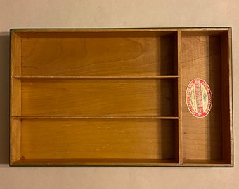 Stoware Inc Wood Tray, Dove Tail Corners, Old Stowe Vermont Hard Wood Organizer, Mid Century Utensil Tray, Classic Kitsch, Free Shipping