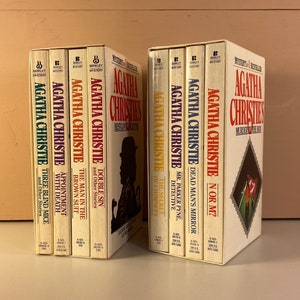 1980s TWO Agatha Christie Paperback Book Box Sets, Murder Mystery Books, Vintage Detective Novels, Agatha Christie Books, Free Shipping