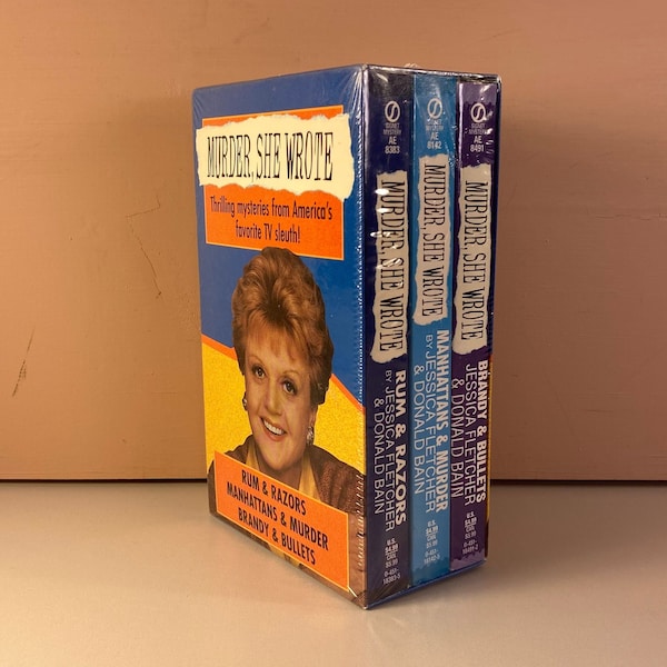 1995 SEALED Murder, She Wrote Paperback Book Set by Jessica Fletcher & Donald Bain, Vintage Paperback Book Set, Mystery Books, Free Shipping