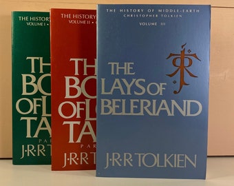 1990s JRR Tolkien Paperback Books, J. R. R. Tolkien Book Set, Vintage Bookshelf Decor, Tolkien Library, The Book of Lost Tales, Ships Free
