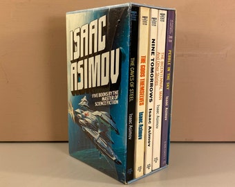 1970s Isaac Asimov Paperback Books Box Set, Book Bundle, Science Fiction Books, Vintage Paperbacks, Science Fiction Art, Free Shipping