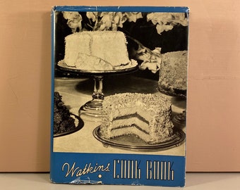 1948 J. R. Watkins Company Cookbook, MCM Cooking and Baking, Mid-Century Modern Watkins Cook Book, Watkins Spices & Extracts, Free Shipping