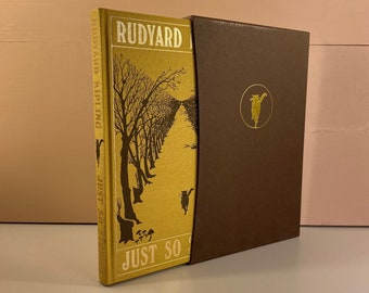 1993 Just So Stories, by Rudyard Kipling Hardback Book with Slipcase, Folio Society Books, Illustrated Childrens Books, Free Shipping