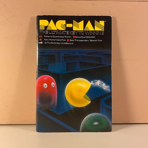 1982 Pac-Man The Ultimate Key to Winning Softcover Book by John Mulliken, Retro Arcade Video Games, Retro Cheat Guide to Win, Free Shipping