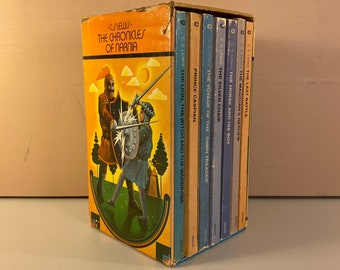 1973 C.S. Lewis Box Set, The Chronicles of Narnia Paperback Book Boxed Set, The Lion, the Witch and the Wardrobe and 6 More! Free Shipping