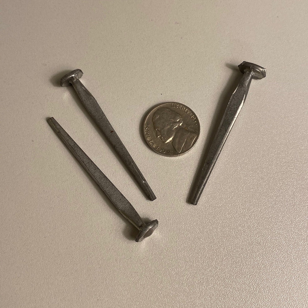 Qty 20 2.25 Rosehead Steel Cut Nails, 7D Steel Nails, 2.25 Inch, Set of