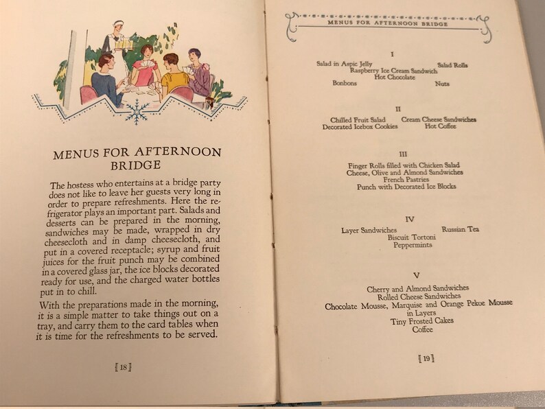 1927 General Electric Refrigerator Recipes and Menus Cook Etsy