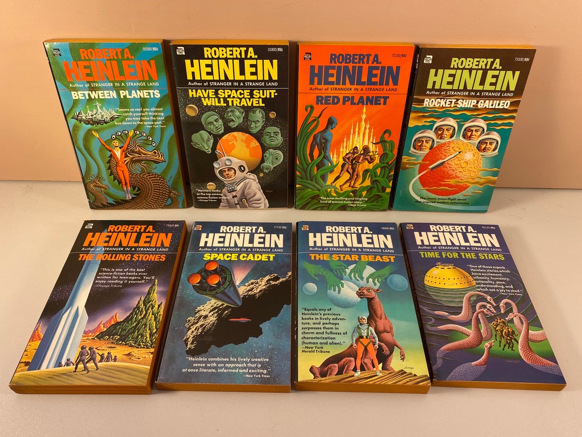 The Worlds of Robert A. Heinlein, Paperback Book Set, Heinlein Box Set ...