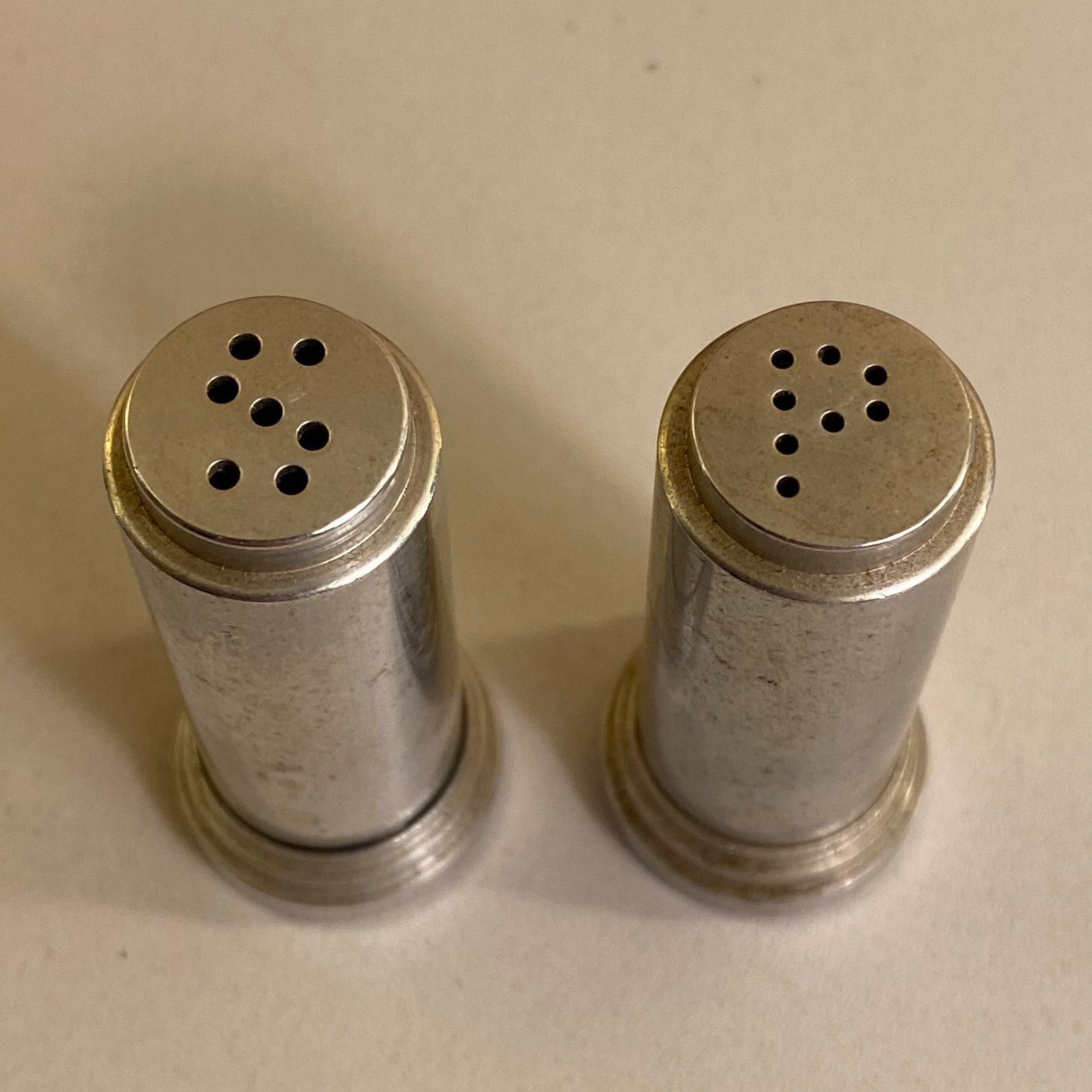 Aluminum Salt and Pepper Shakers Brunch for Two 1950s Art Etsy