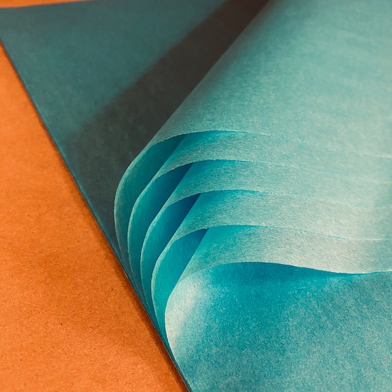 Made in USA Tissue Paper, Turquoise Blue Sky, 24 sheets, 20 x 30 inch, Sustainable Forestry Initiative, Quality 11 lb Tissue, Free Shipping