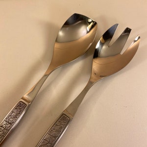 Arthur Salm Stainless Steel Entertaining Set, Salad Server, Serving Ware, Hostess Dinner Party Serving Utensils, Free Shipping