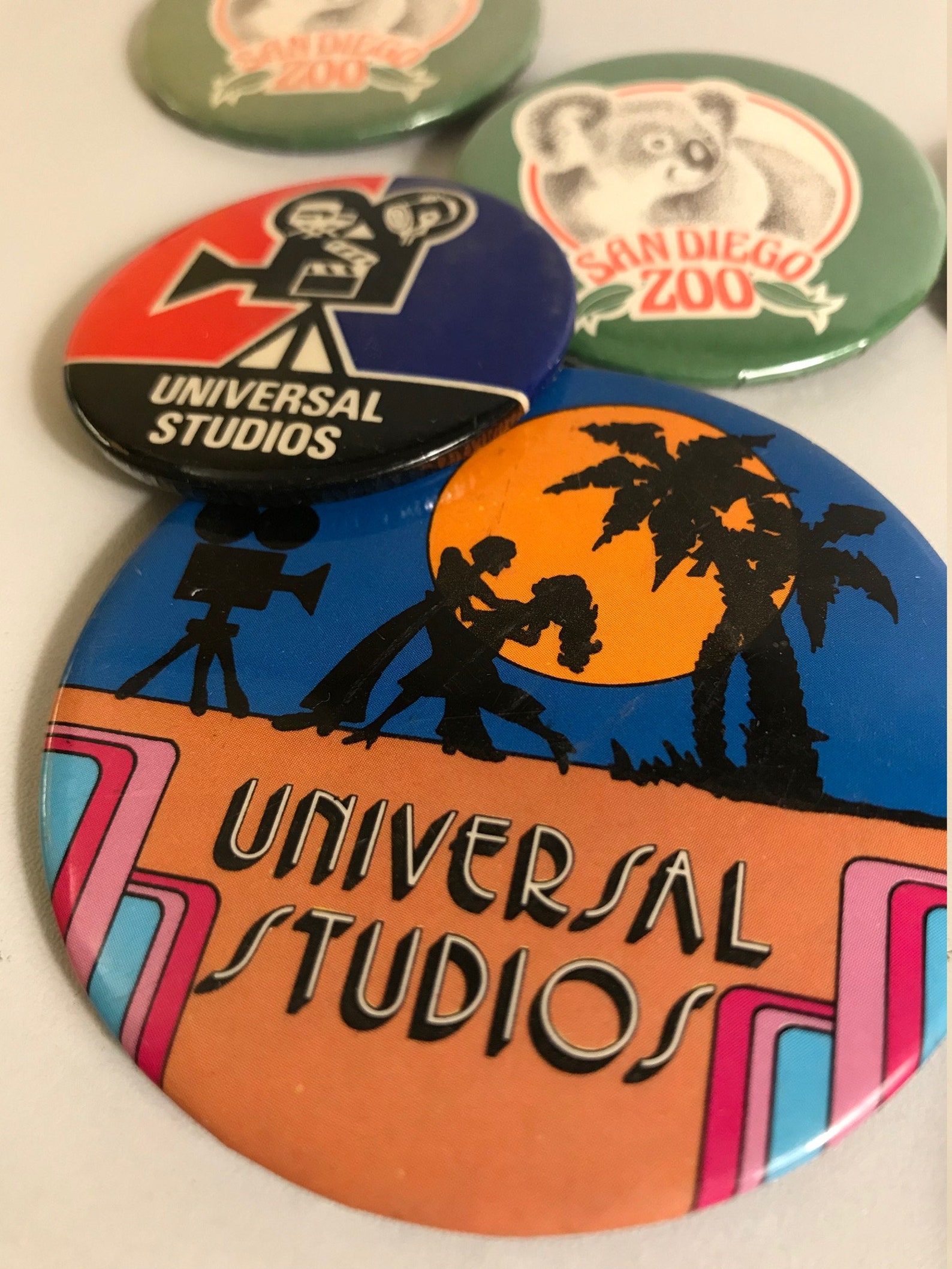 9 West USA Pinback Buttons 1980s Pins Old Cool 80s Flair CA - Etsy