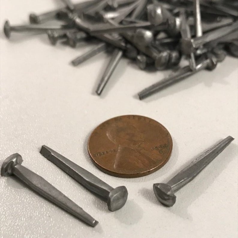 Qty 60 1 Brad Steel Cut Nails 1 Inch Nails Set of Etsy