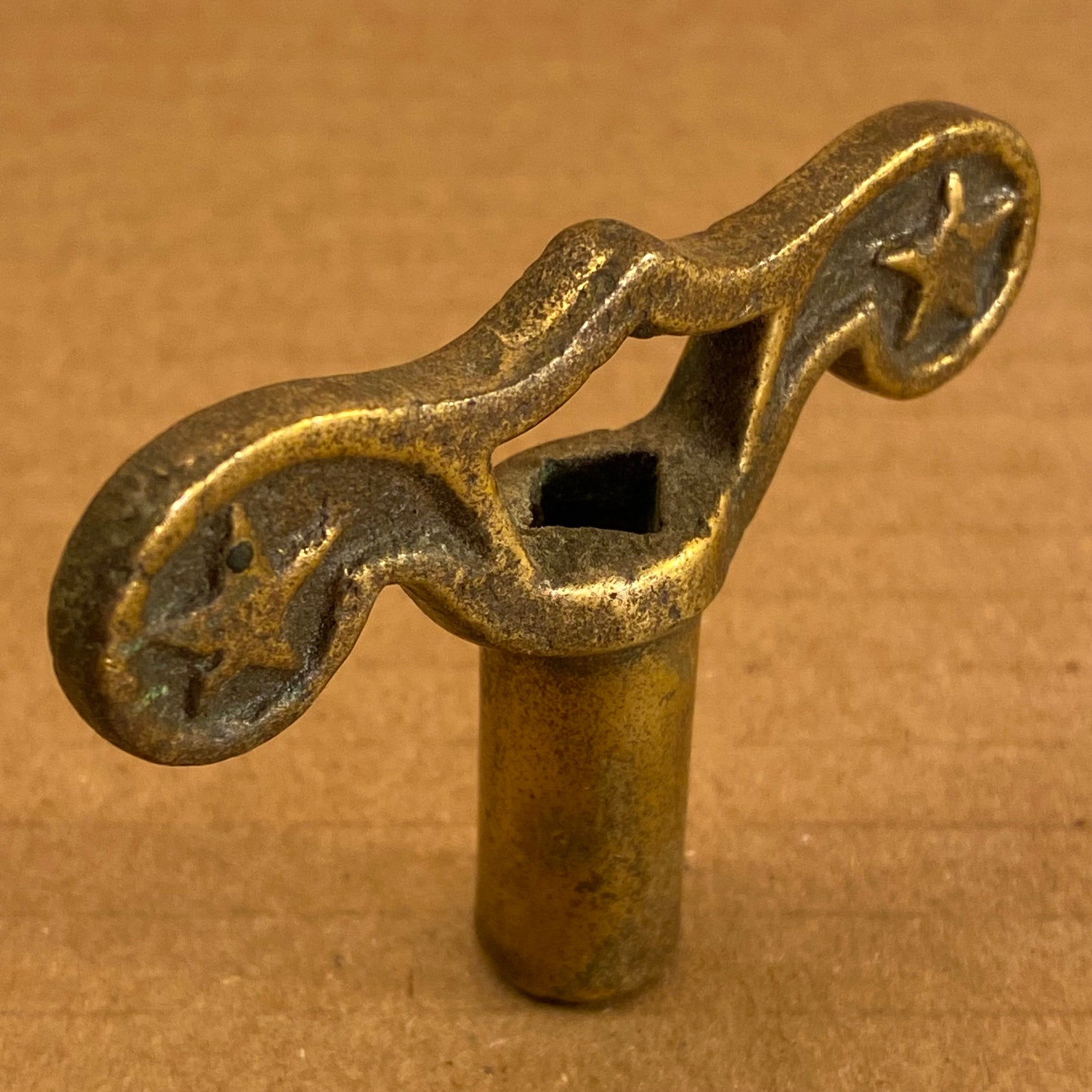 Brass Vintage Clock Key Wind up Key Brass Skeleton Key Etsy