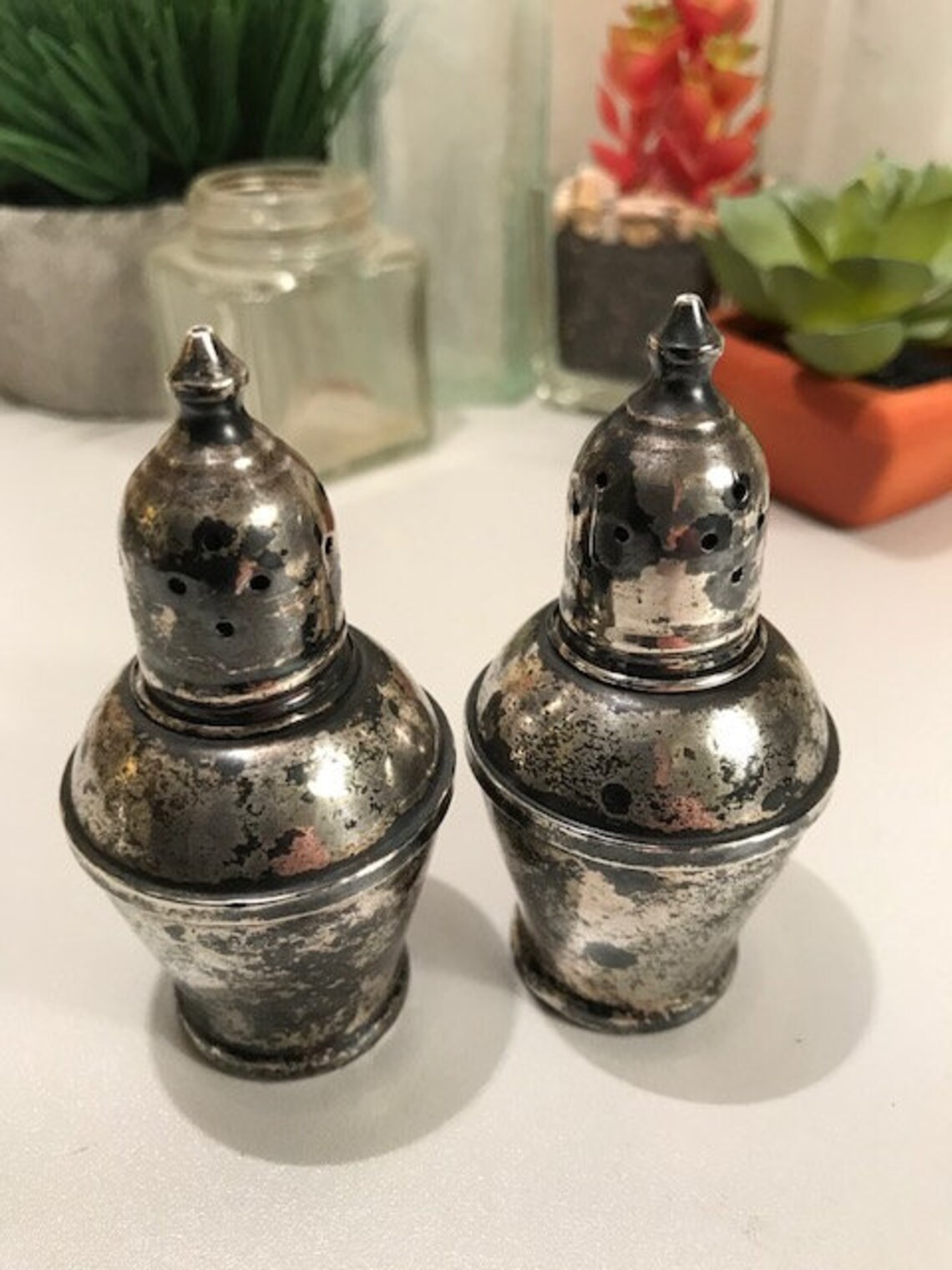 Sterling Silver Weighted Salt and Pepper Shakers Brunch for Etsy