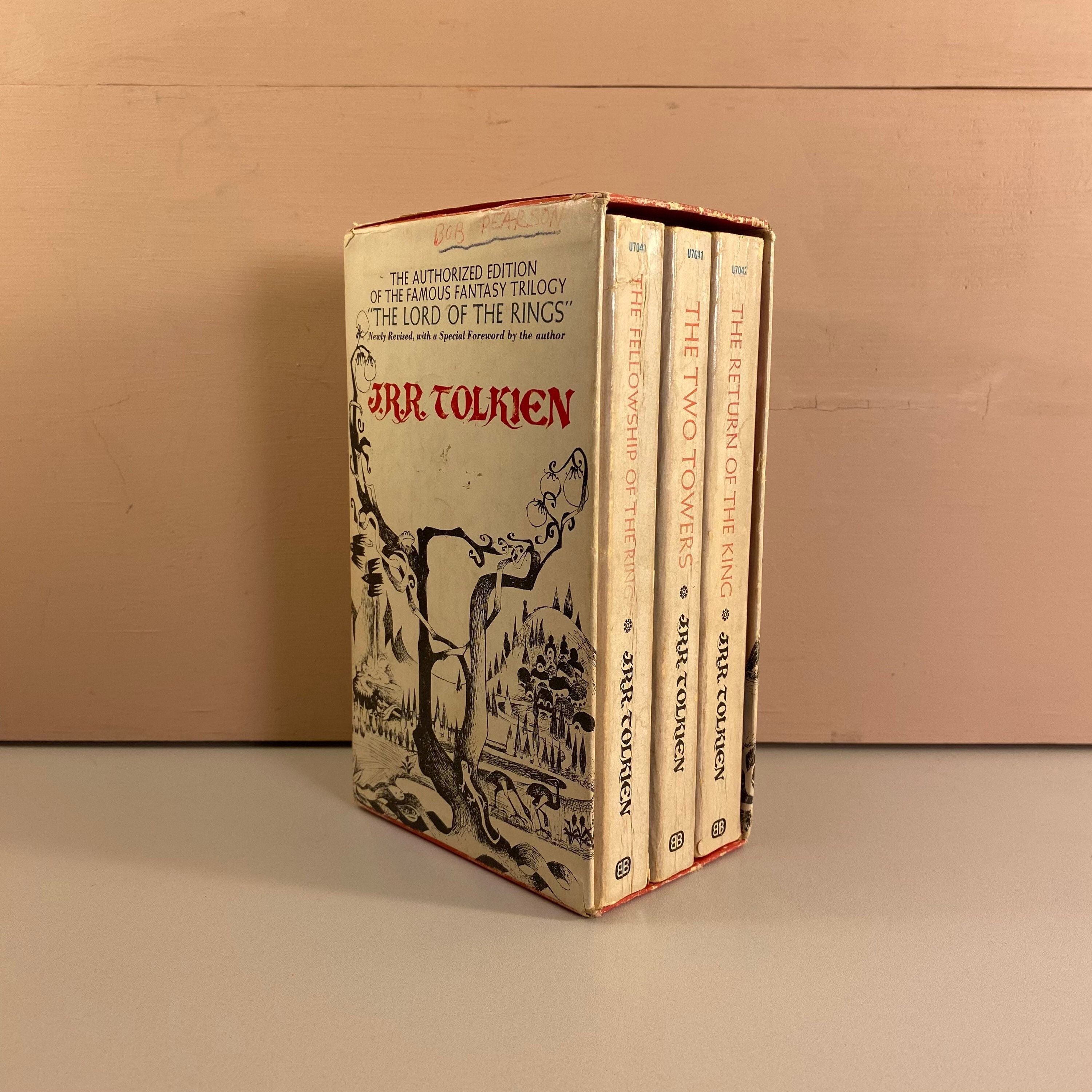 1967 LOTR White Triptych Trilogy Paperback Book Box Set, J. R. R.
