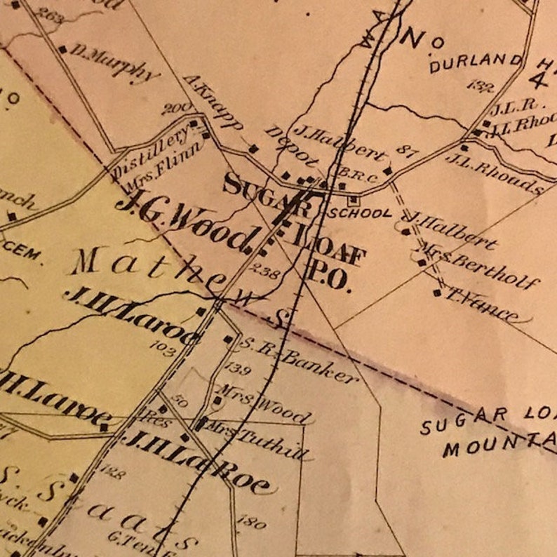 1875 ORIGINAL GENUINE Chester New York Map Ready to Frame Etsy
