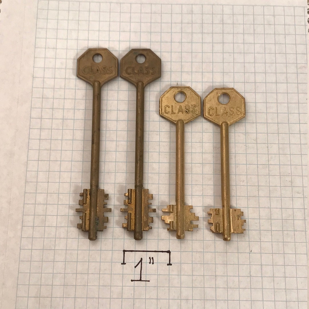 Vintage Skeleton Keys lot of 4 Antique Metal Skeleton Keys Etsy