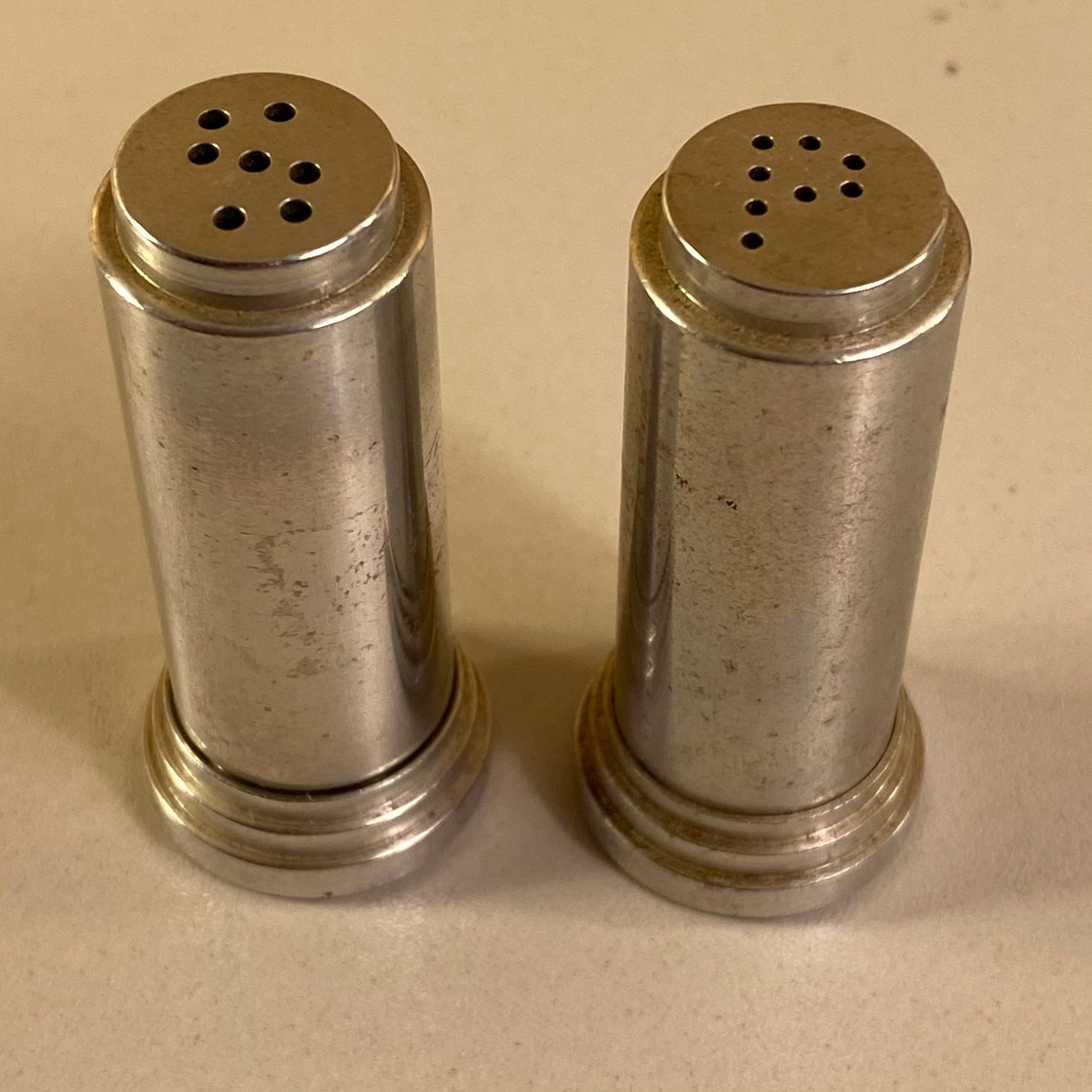 Aluminum Salt and Pepper Shakers Brunch for Two 1950s Art Etsy