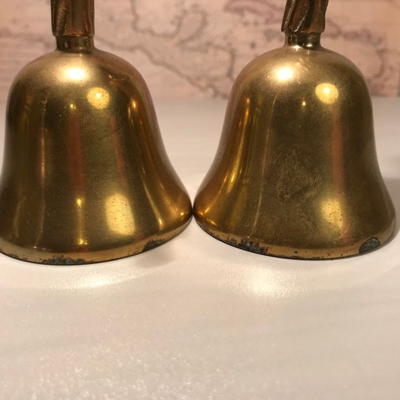 Two Brass Angel Bells Set of 2 with Different Tones Matching Etsy