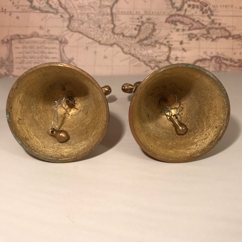 Two Brass Angel Bells Set of 2 with Different Tones Matching Etsy